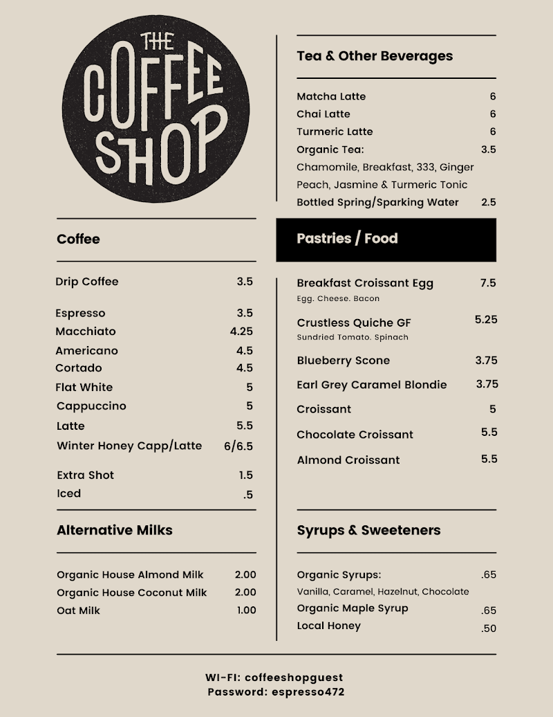 The Coffee Shop The Coffee Shop